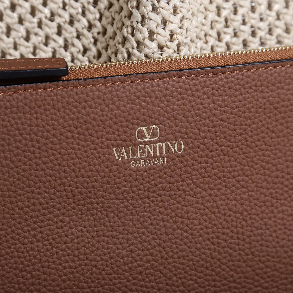 Valentino Raffia VLogo Tote - Hình 7