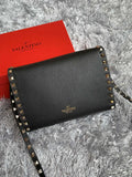 Valentino Black Rockstud Flap Bag
