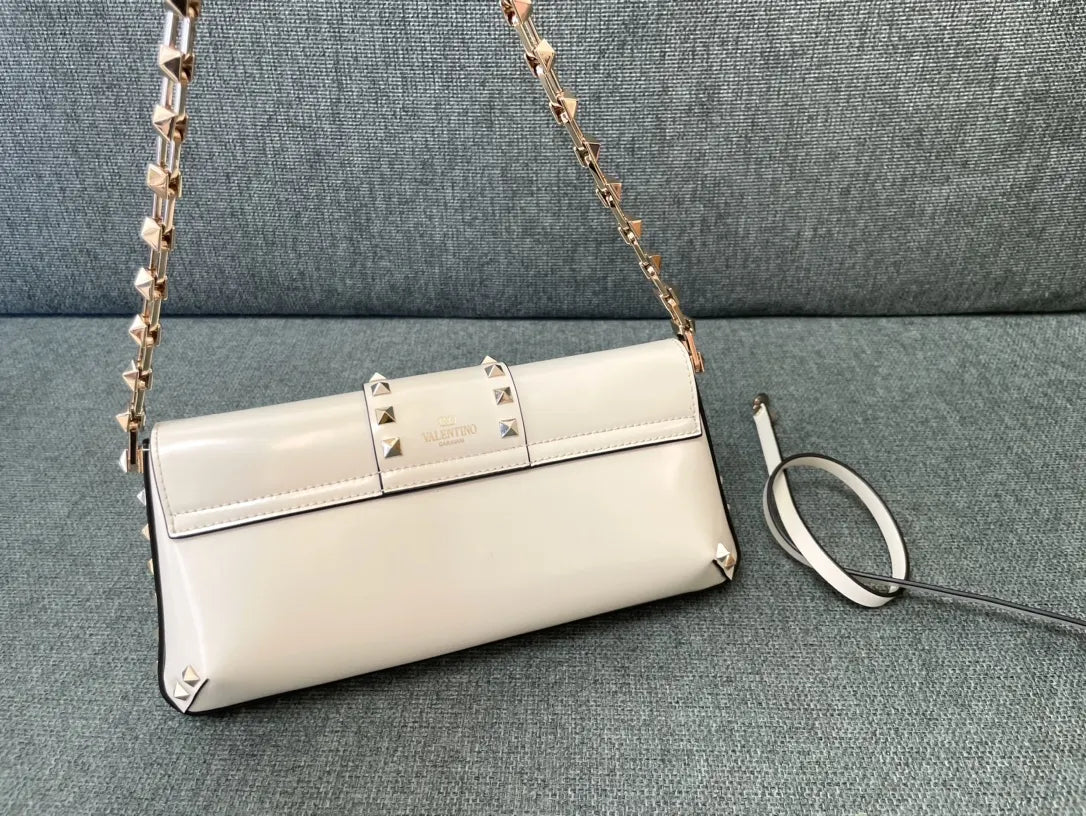Valentino Ivory Studded Clutch - Hình 6