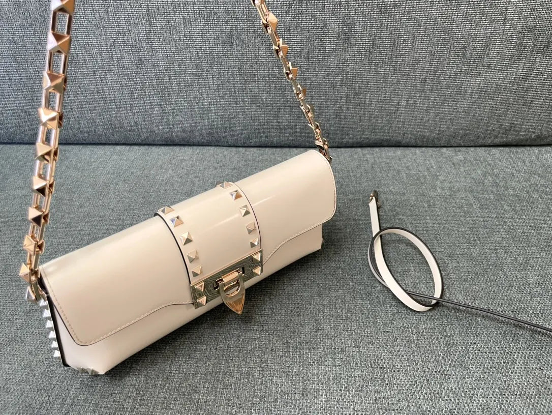 Valentino Ivory Studded Clutch - Hình 7