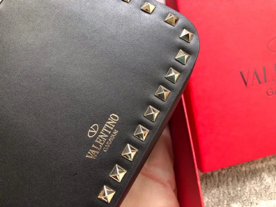 Valentino Black Studded Crossbody Bag - Hình 3
