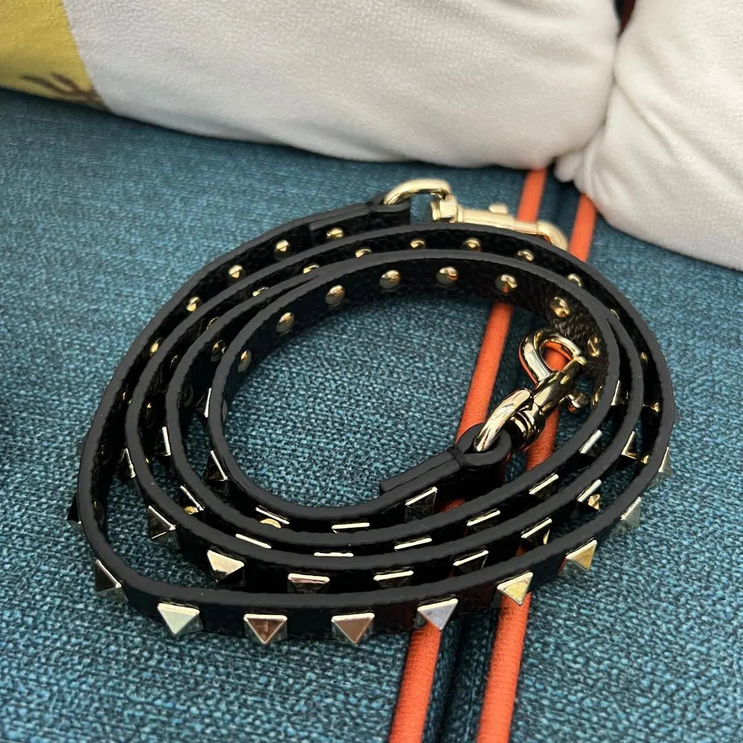 Valentino Black Studded Bucket Bag grain - Hình 9