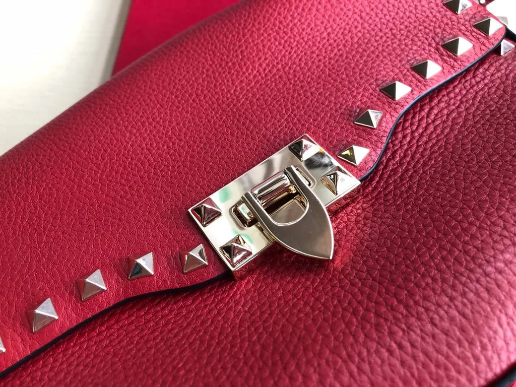 Valentino Red Rockstud Bag - Hình 7