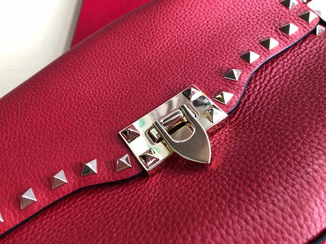 Valentino Red Rockstud Bag - Hình 7