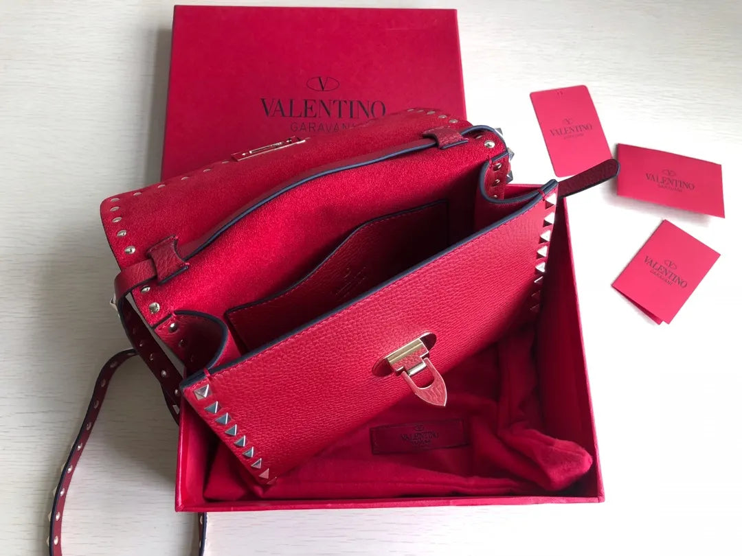 Valentino Red Rockstud Bag - Hình 8