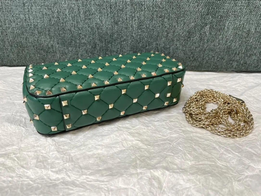 roman Valentino Emerald Green Bag - Hình 5