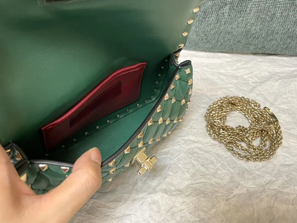 roman Valentino Emerald Green Bag - Hình 7