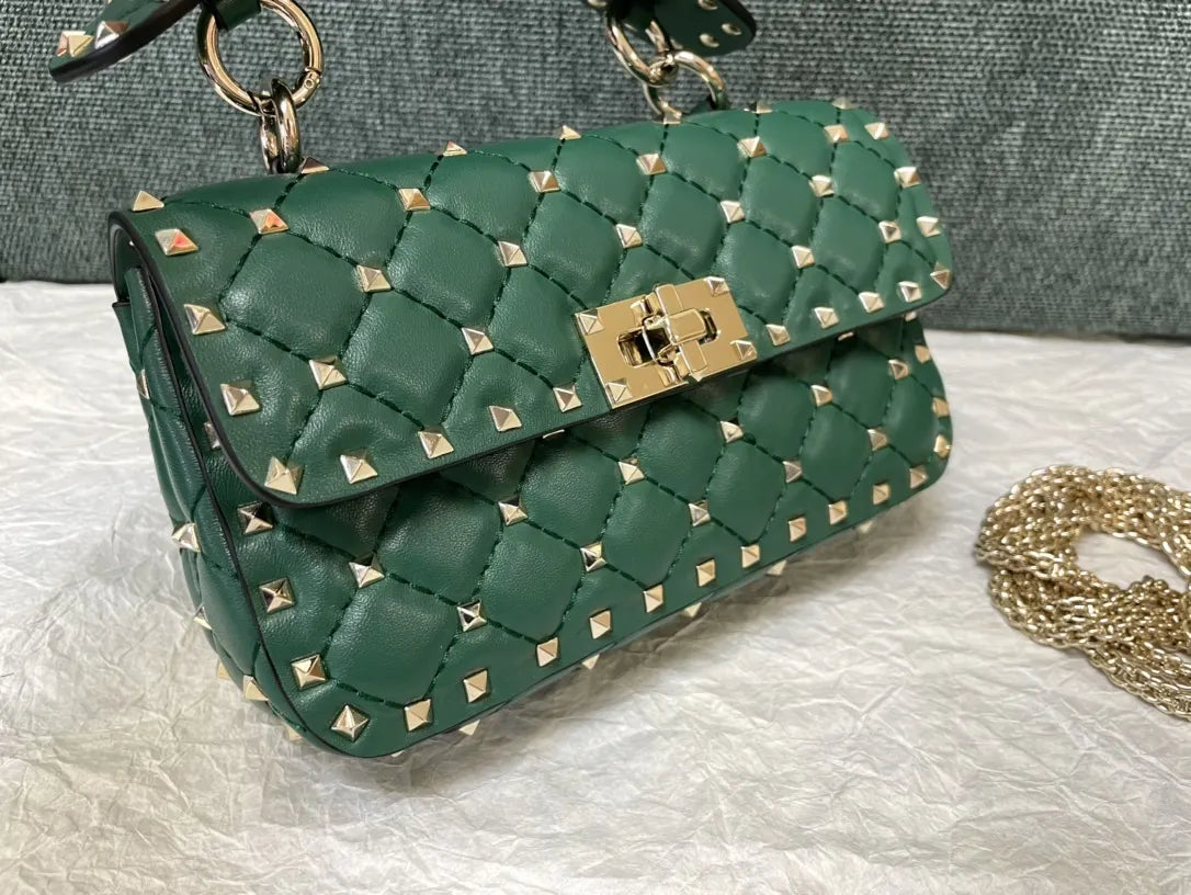 roman Valentino Emerald Green Bag - Hình 2