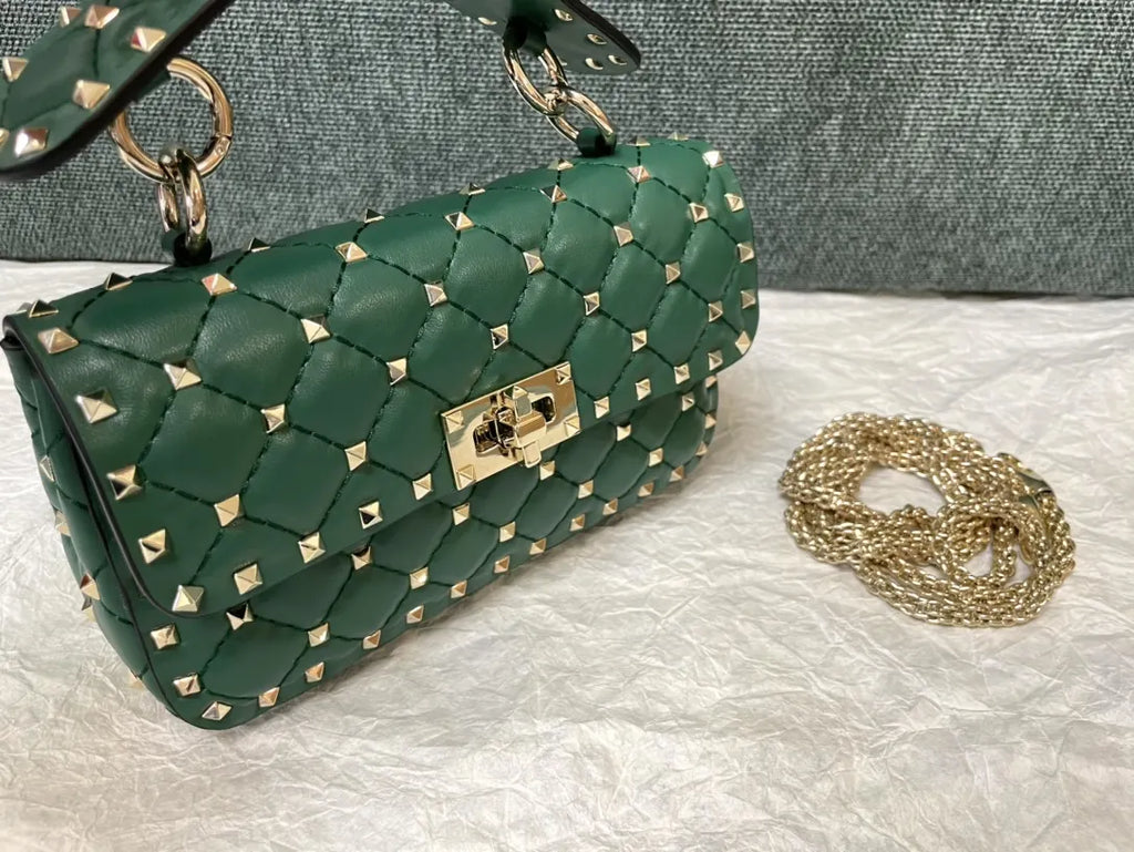 roman Valentino Emerald Green Bag - Hình 6