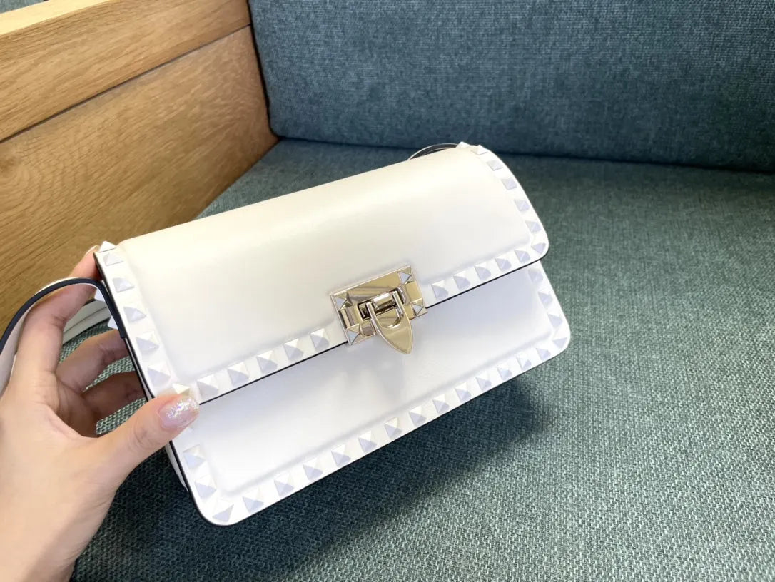Valentino White Roman Stud Bag - Hình 2