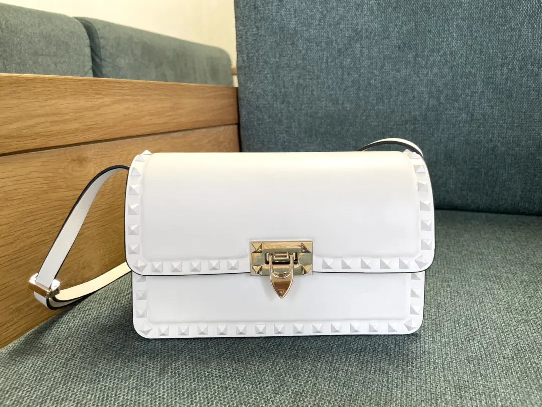 Valentino White Roman Stud Bag