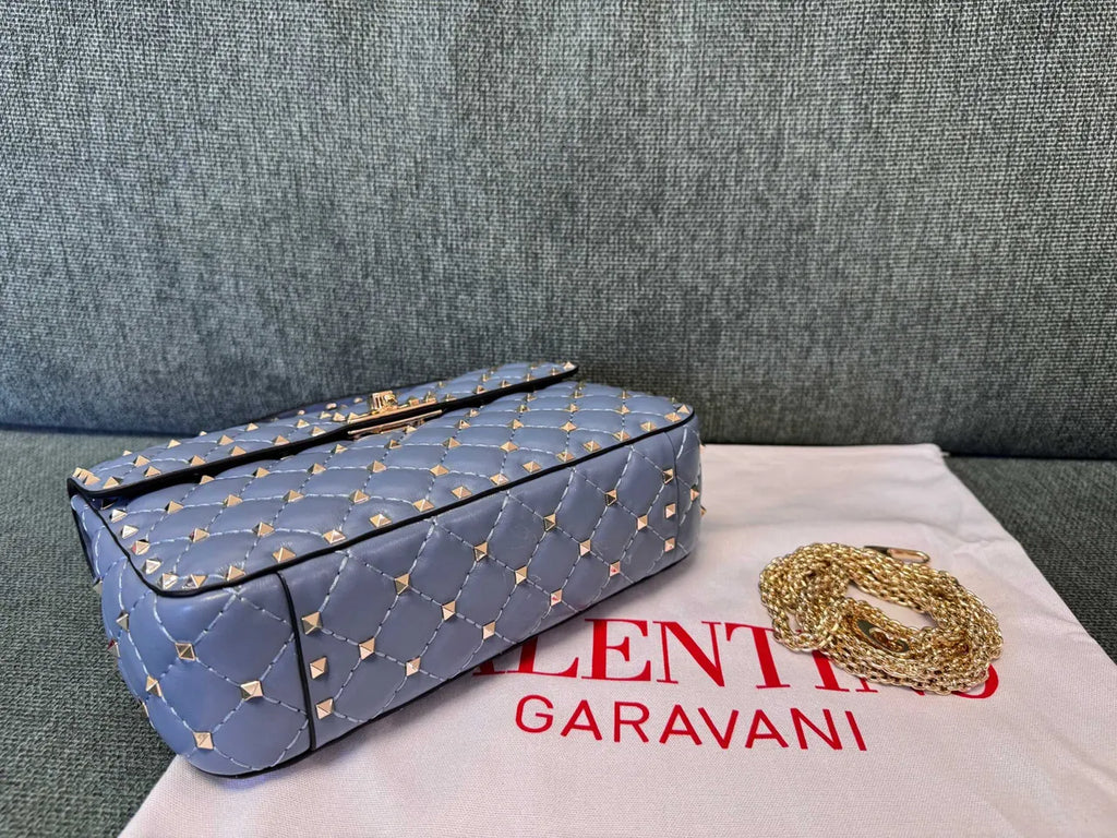 Valentino Blue Roman Stud Bag - Hình 2