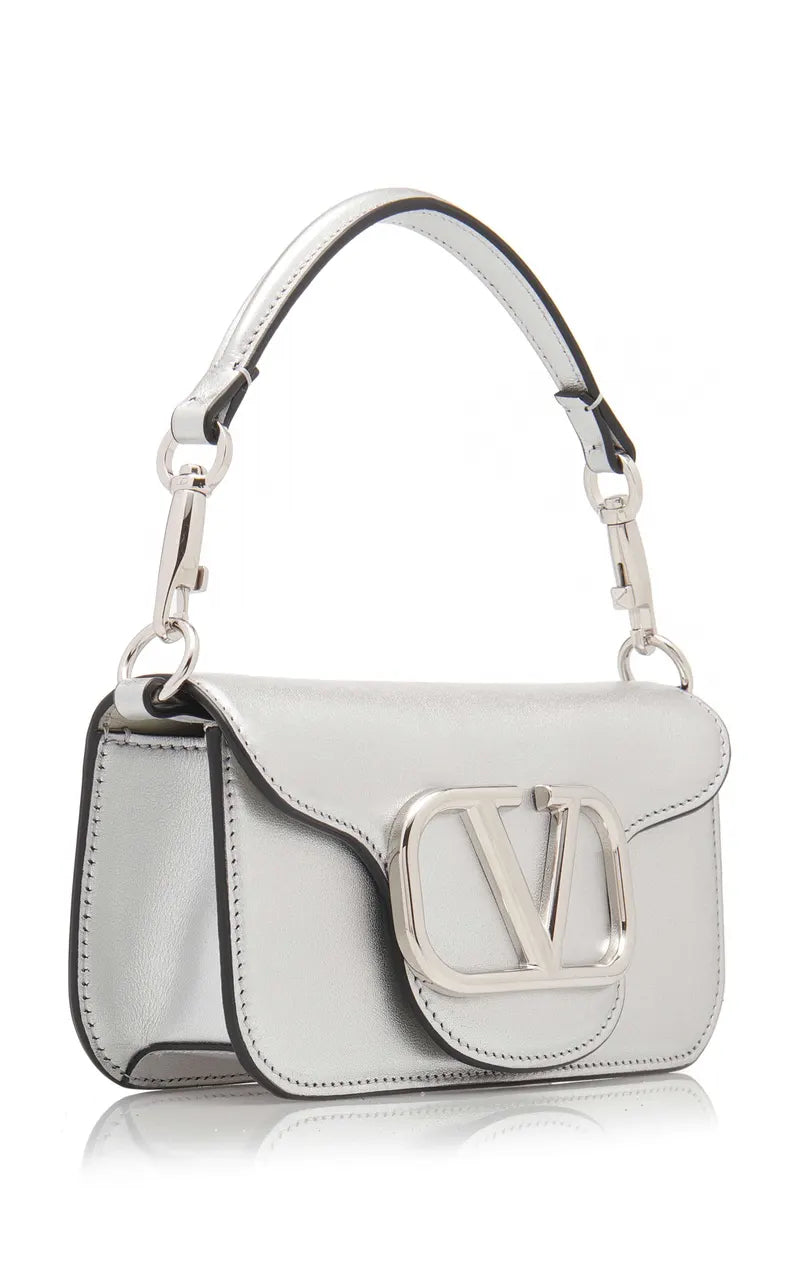 vlogo Valentino Silver Metallic Bag