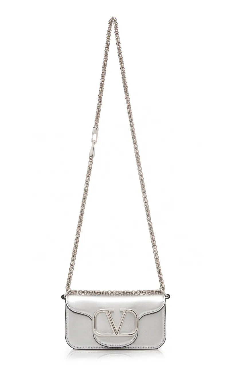 vlogo Valentino Silver Metallic Bag - Hình 3