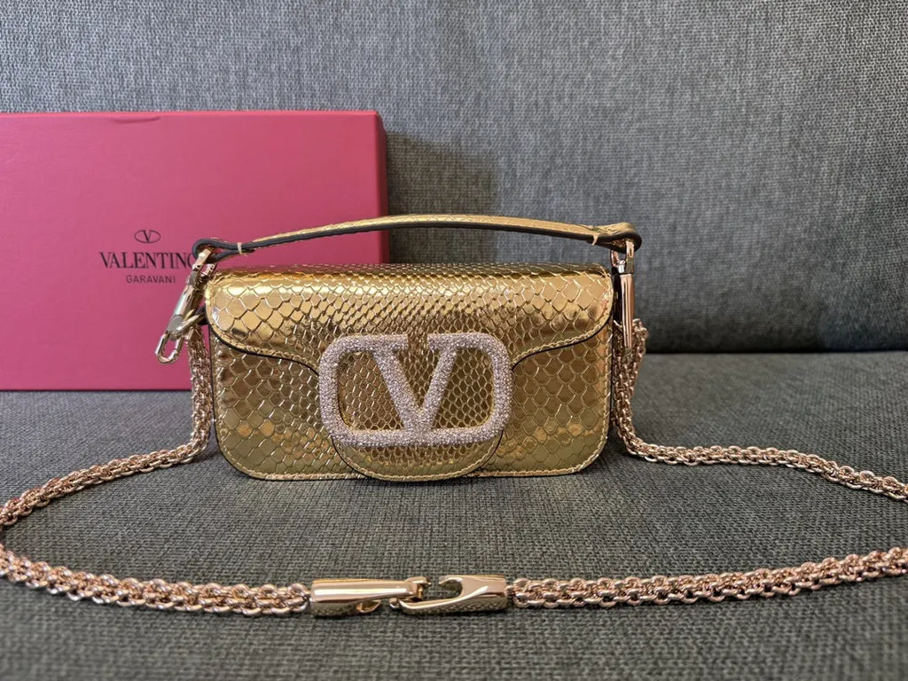 Valentino Gold Python Mini Bag