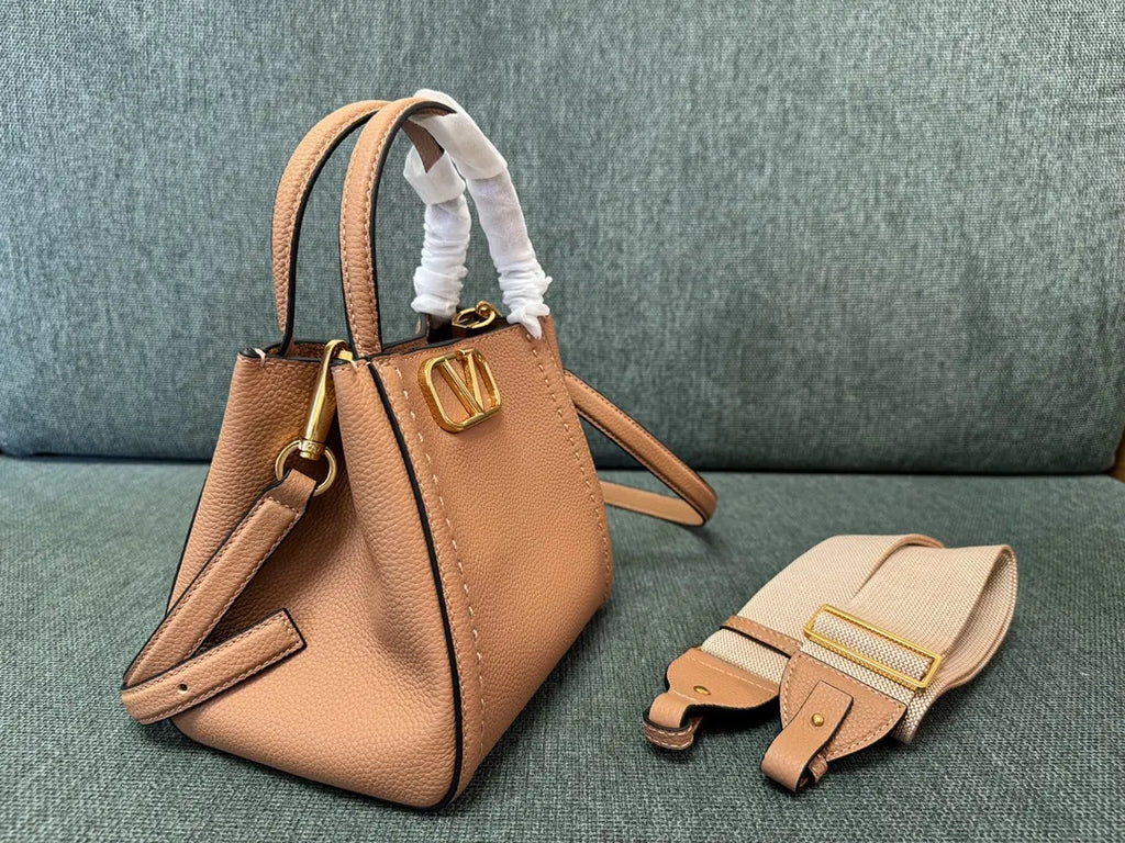 Valentino Nude Top Handle Bag - Hình 7