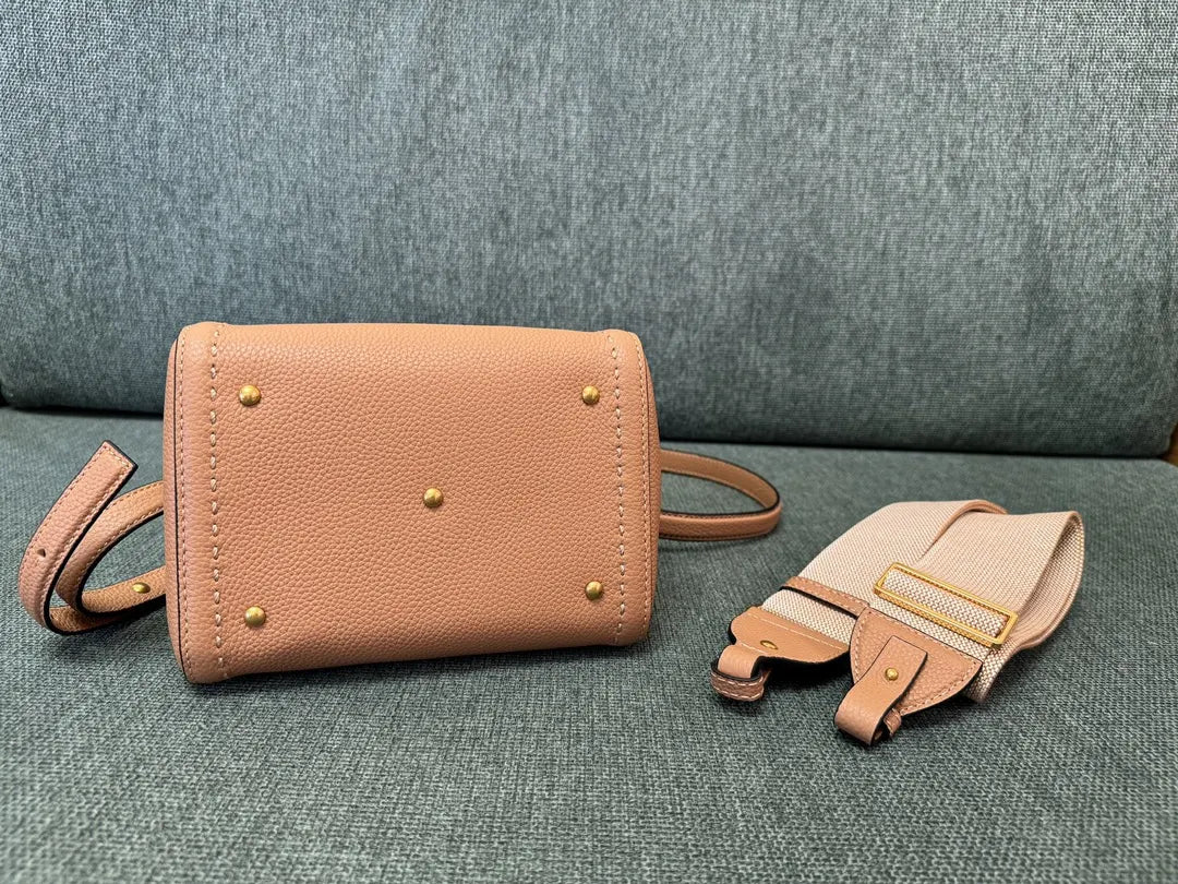 Valentino Nude Top Handle Bag - Hình 6