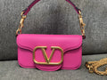 leather Valentino Fuchsia VLogo Bag
