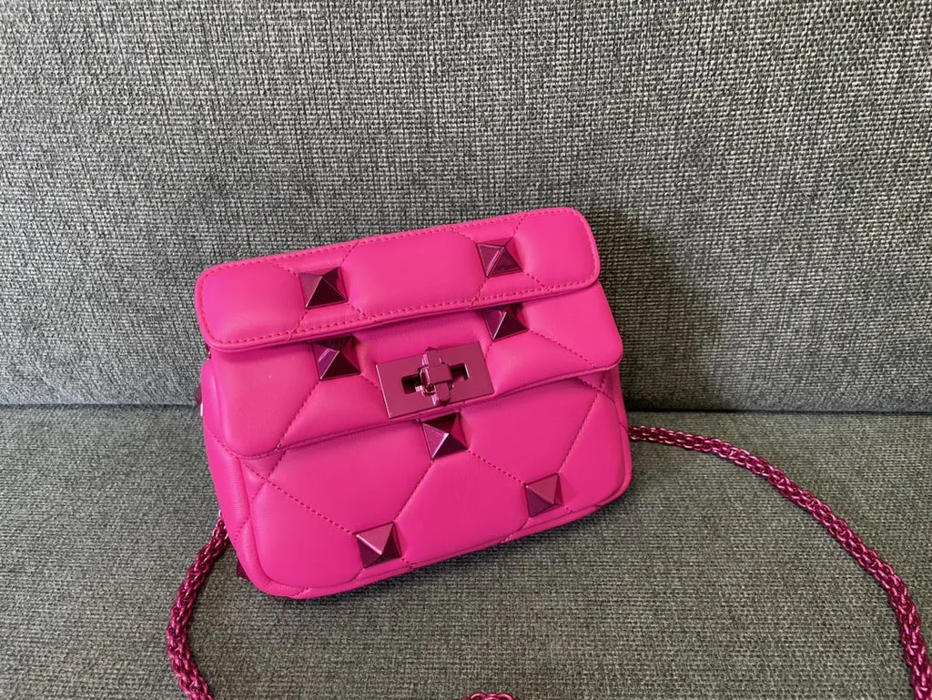 Valentino Pink Roman Stud Bag