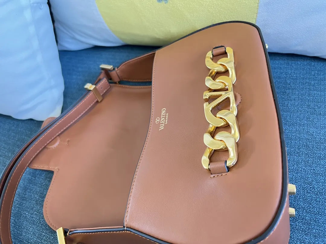 Valentino Tan Shoulder Bag - Hình 9