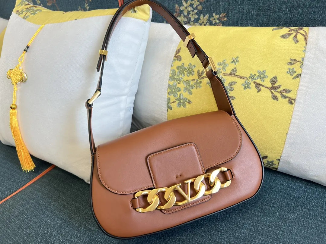 Valentino Tan Shoulder Bag - Hình 2