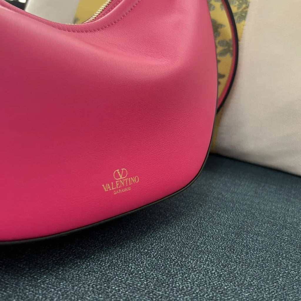 Valentino Shocking Pink Chain Bag - Hình 6
