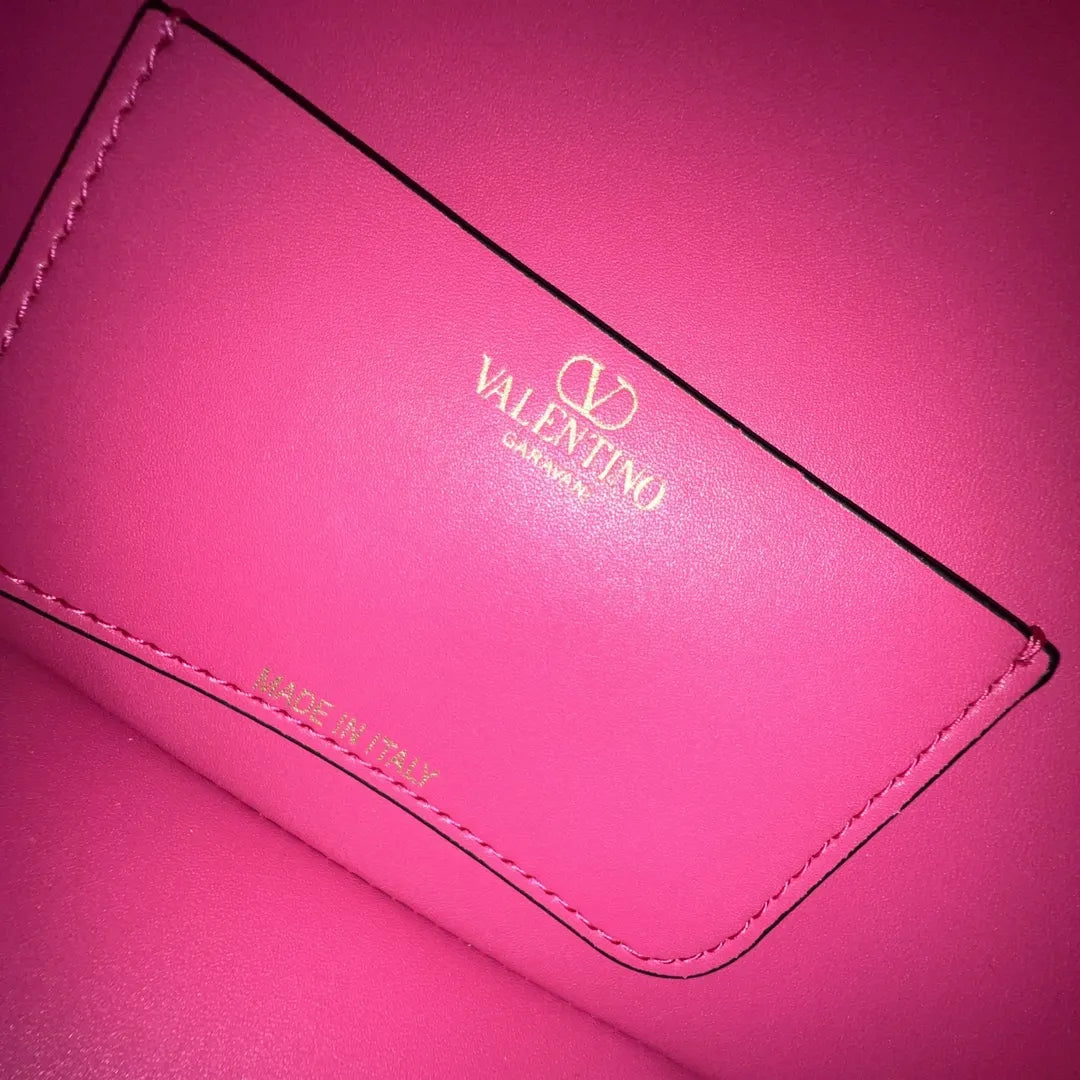 Valentino Shocking Pink Chain Bag - Hình 9