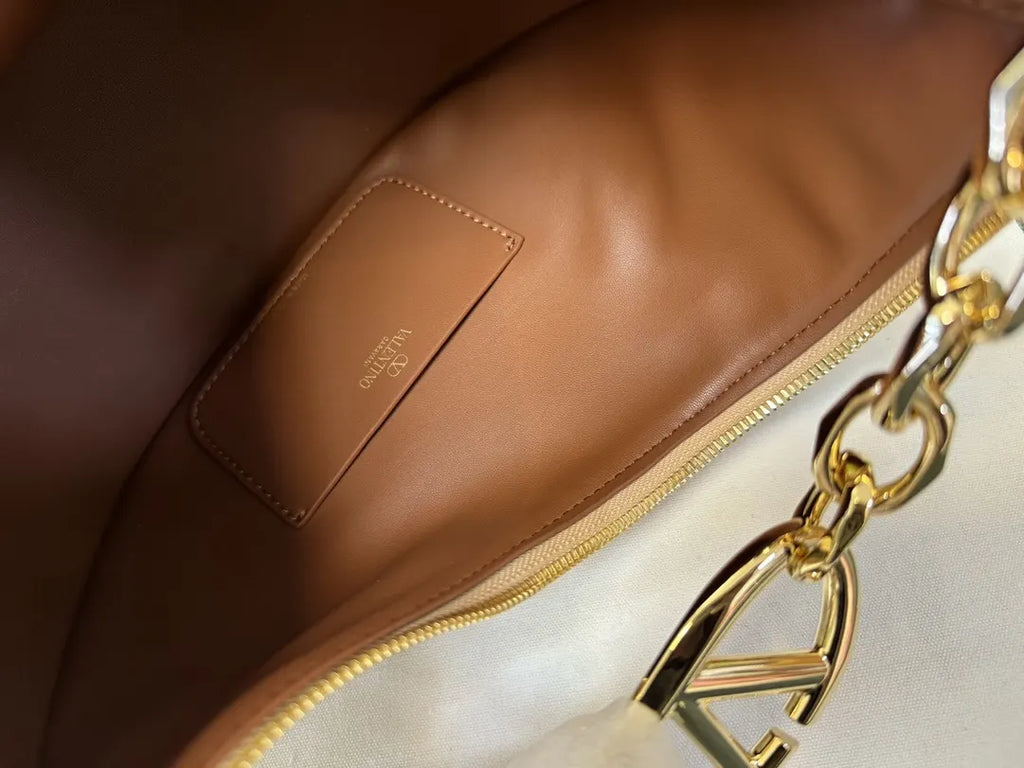 Valentino Gold Hobo Bag - Hình 5