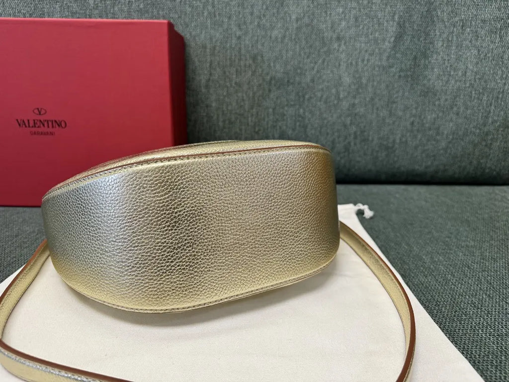Valentino Gold Hobo Bag - Hình 8