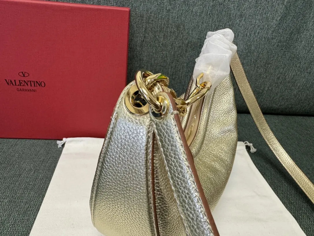 Valentino Gold Hobo Bag - Hình 6