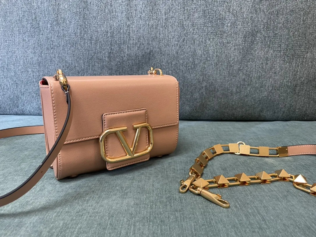 Valentino Peach Leather Crossbody
