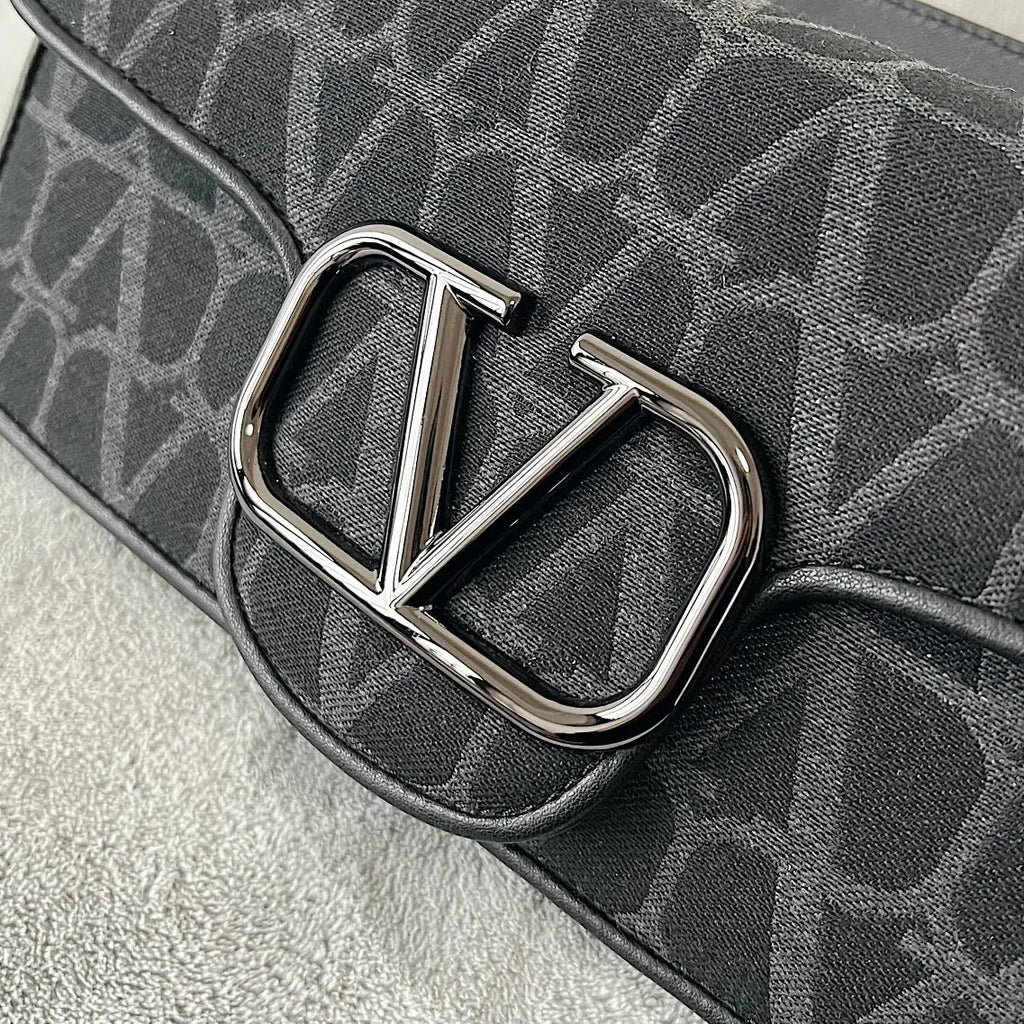 iconographe Valentino Black Toile Chain Bag - Hình 6