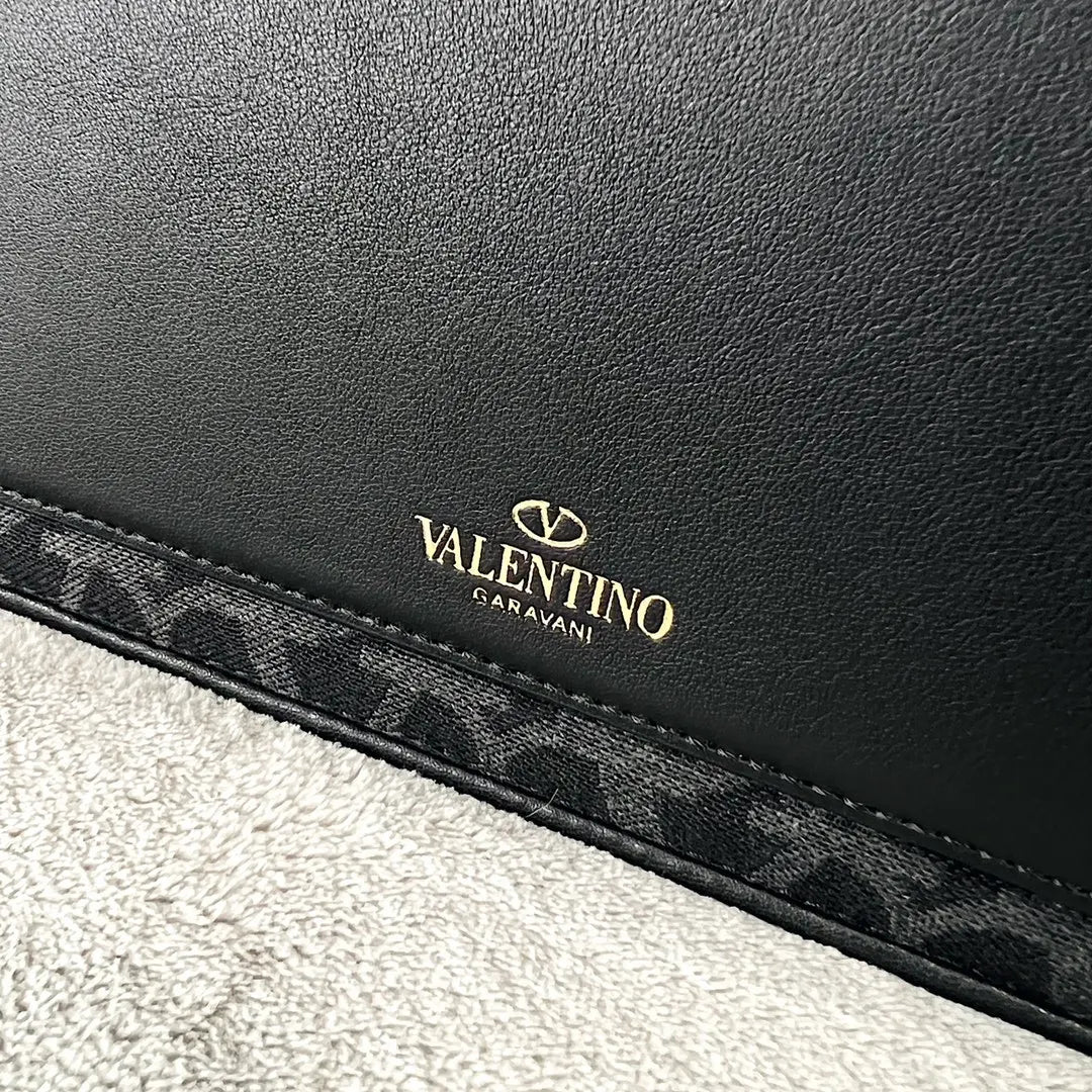 iconographe Valentino Black Toile Chain Bag - Hình 8