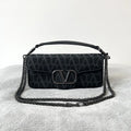 iconographe Valentino Black Toile Chain Bag