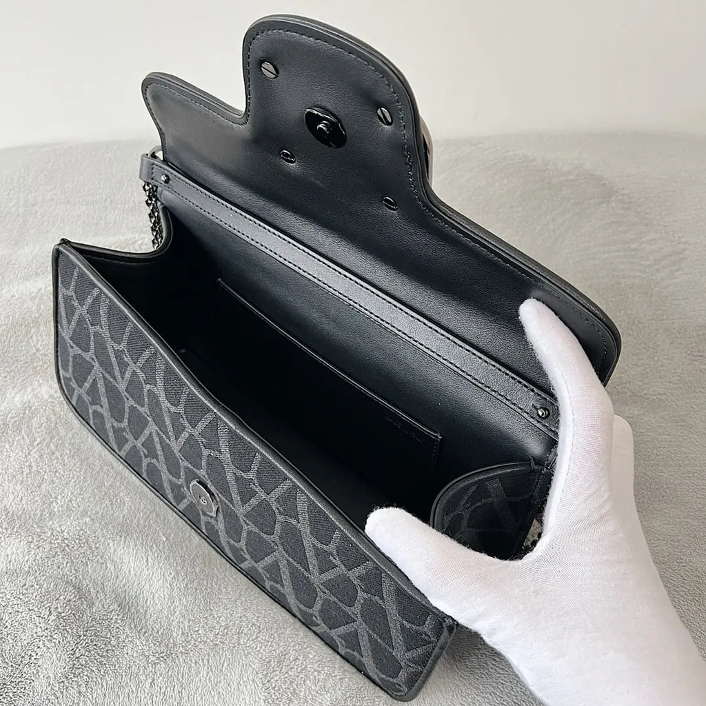 iconographe Valentino Black Toile Chain Bag - Hình 7