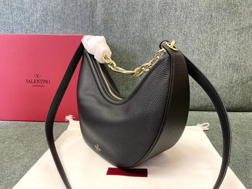 Valentino Black Hobo Bag - Hình 3