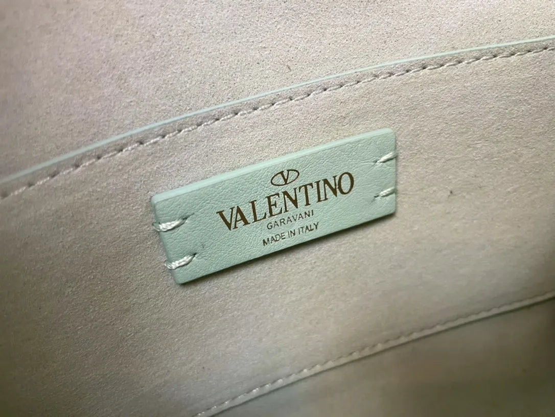 Valentino Mint Green VLogo Bag leather - Hình 8