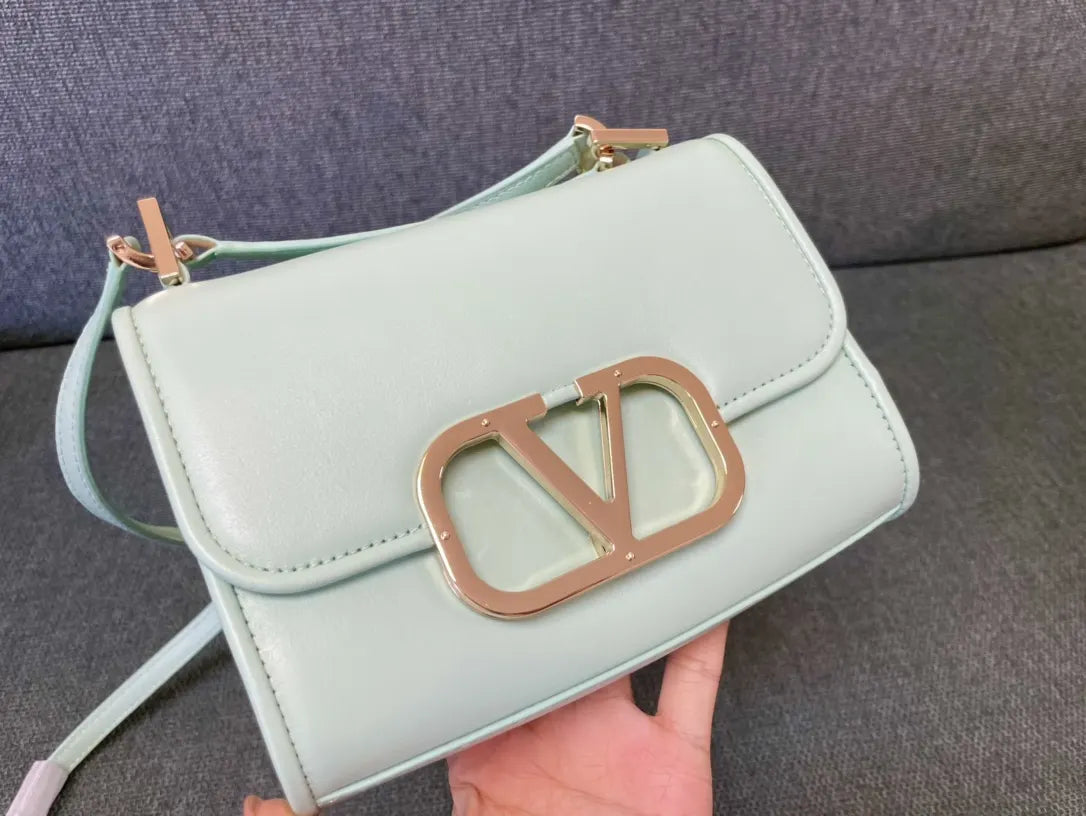 Valentino Mint Green VLogo Bag leather - Hình 9
