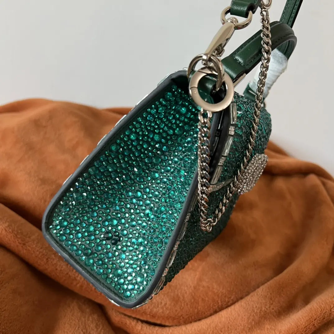 Valentino Green Crystal Bag - Hình 6