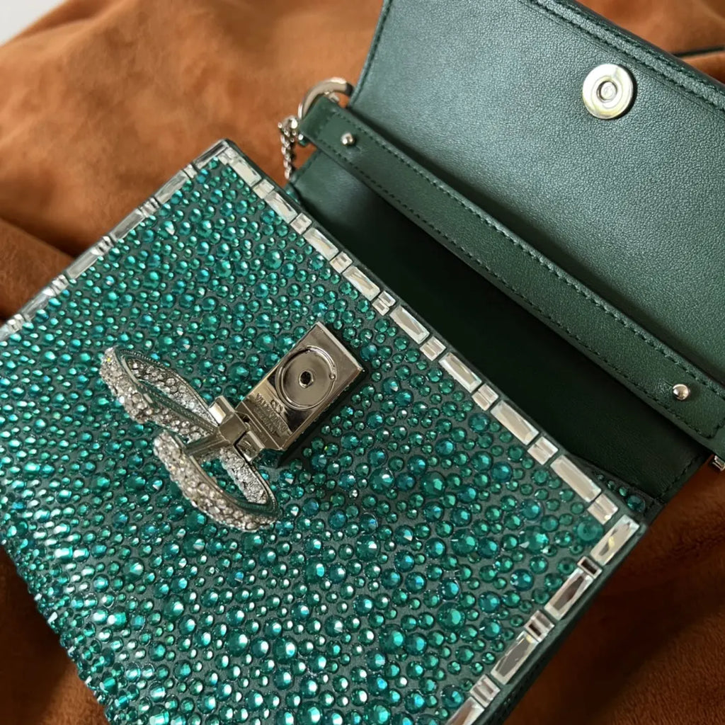 Valentino Green Crystal Bag - Hình 8