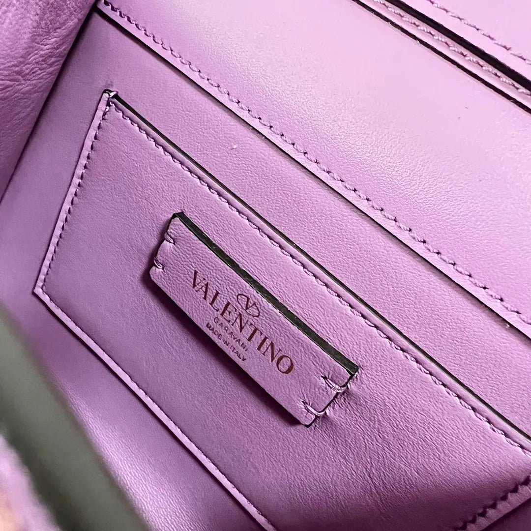 Valentino Purple Crystal Bag - Hình 9