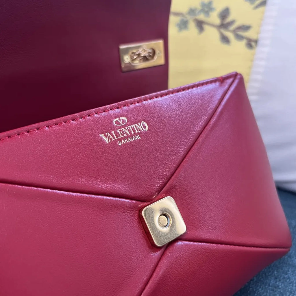 Valentino Cherry Red Envelope Bag - Hình 7