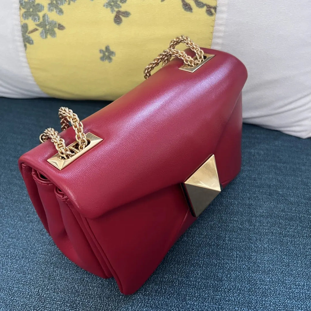 Valentino Cherry Red Envelope Bag - Hình 2