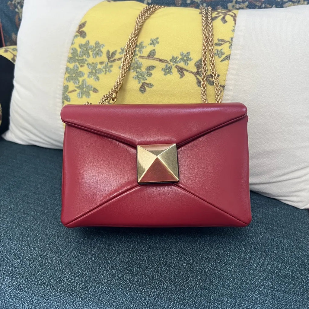 Valentino Cherry Red Envelope Bag