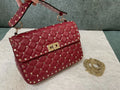 Valentino Ruby Red Roman Stud Bag