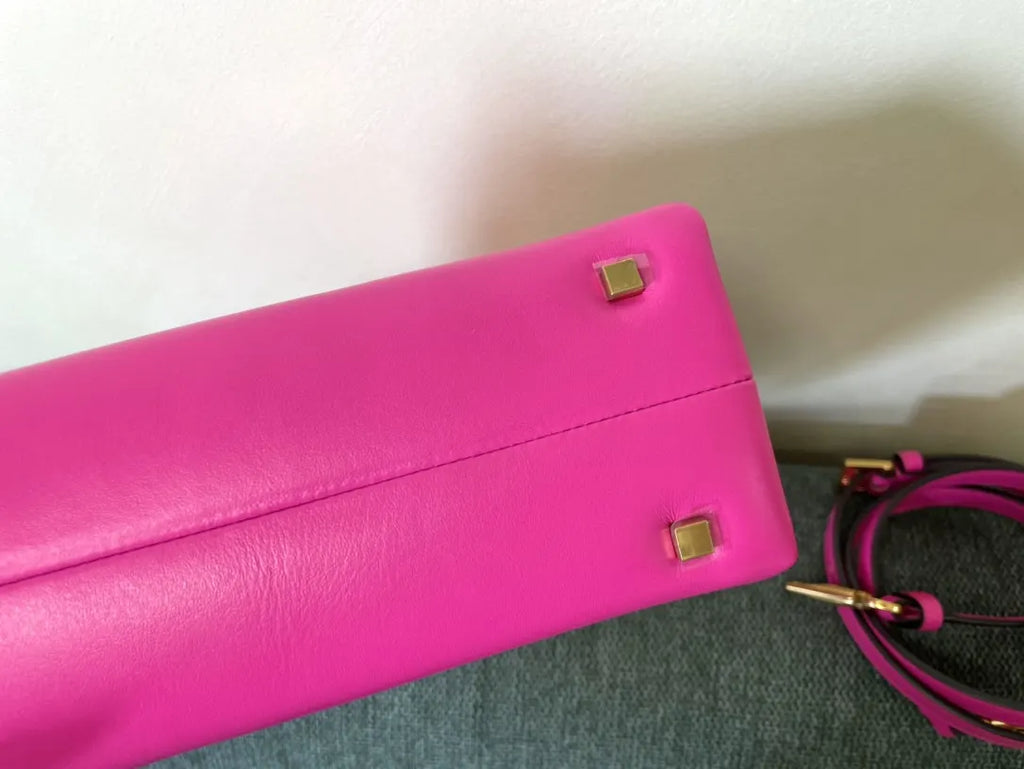 Valentino Pink Leather Bag - Hình 3