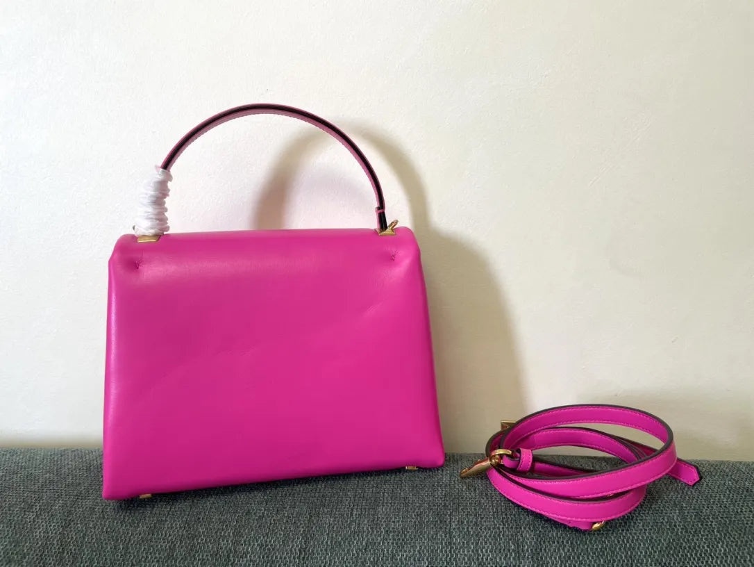 Valentino Pink Leather Bag - Hình 2
