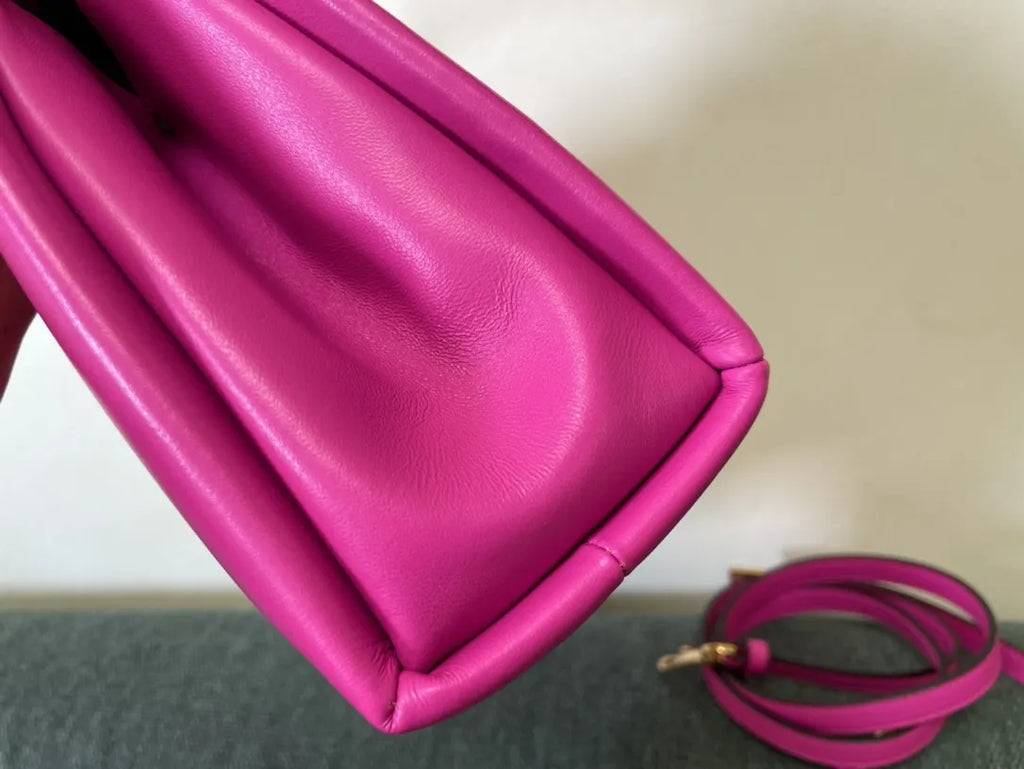 Valentino Pink Leather Bag - Hình 4