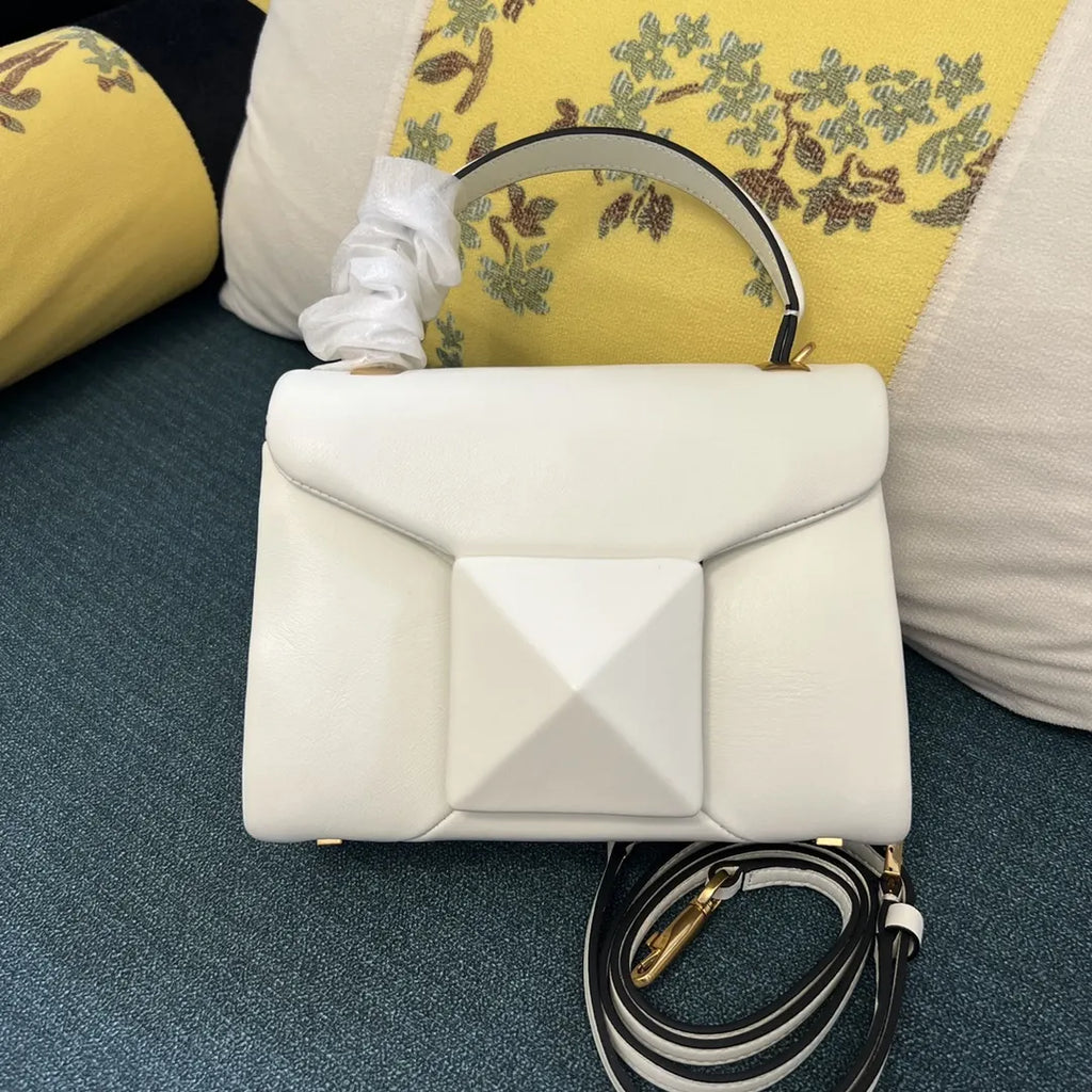 pyramid Valentino Optical White Bag