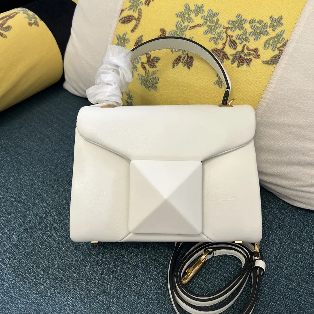 pyramid Valentino Optical White Bag